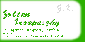 zoltan krompaszky business card